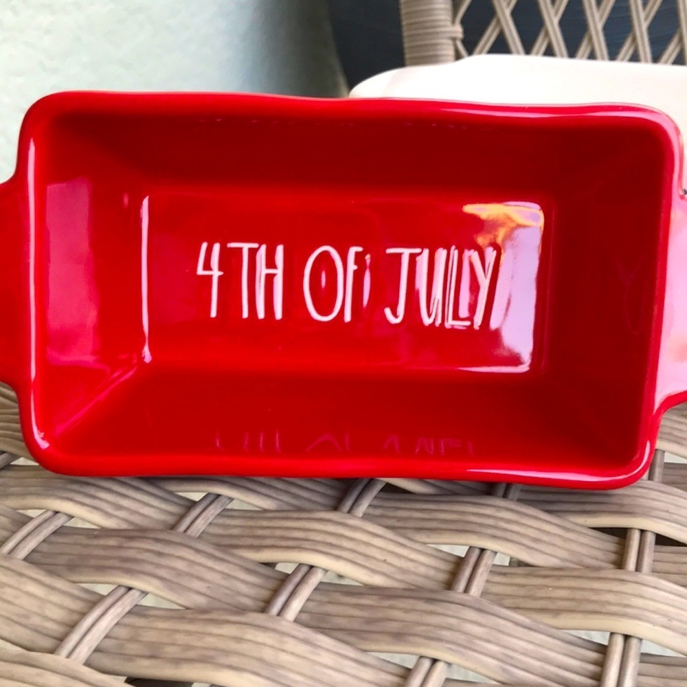 NWT Rae Dunn 4th of July RED Baking Dish